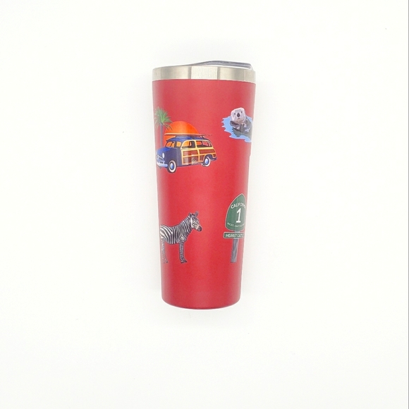 Hearst Castle Red Tumbler With Stickers - Picture 1 of 8